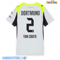 Camisa de time de futebol Borussia Dortmund Yan Couto #2 Replicas 2º Equipamento Feminina 2025-26 Manga Curta